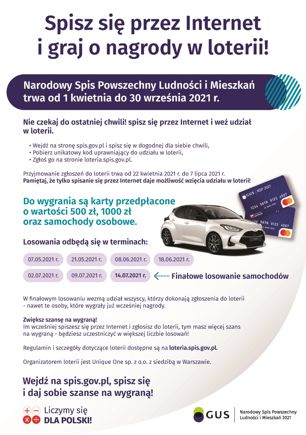 Plakat - Narodowy Spis Powszechny Ludności i Mieszkań 2021 Plakat - Narodowy Spis Powszechny Ludności i Mieszkań 2021