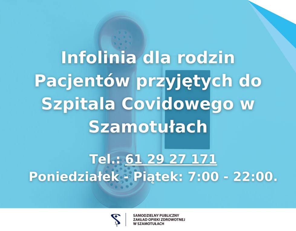 Grafika - infolinia dla rodzin Pacjentów Szpitala Covidowego