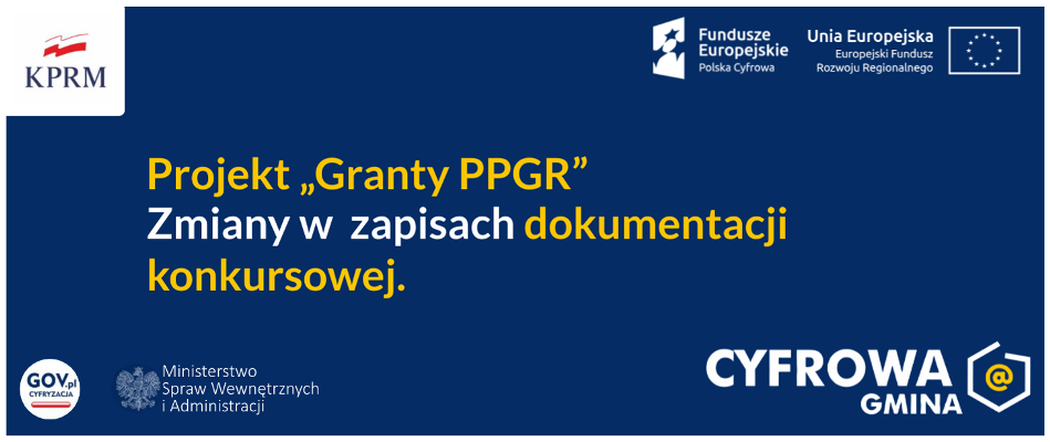 Grafika - Zmiany w zapisach dokumentacji konkursowej PPGR