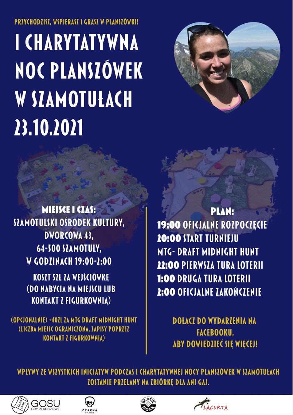 Plakat - I Charytatywna Noc Planszówek Plakat - I Charytatywna Noc Planszówek