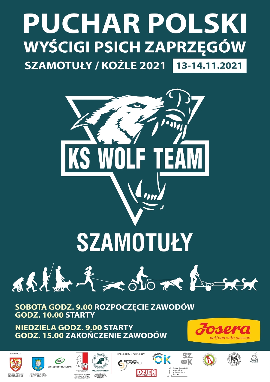 Plakat - Puchar Polski - Wyścigi Psich Zaprzęgów