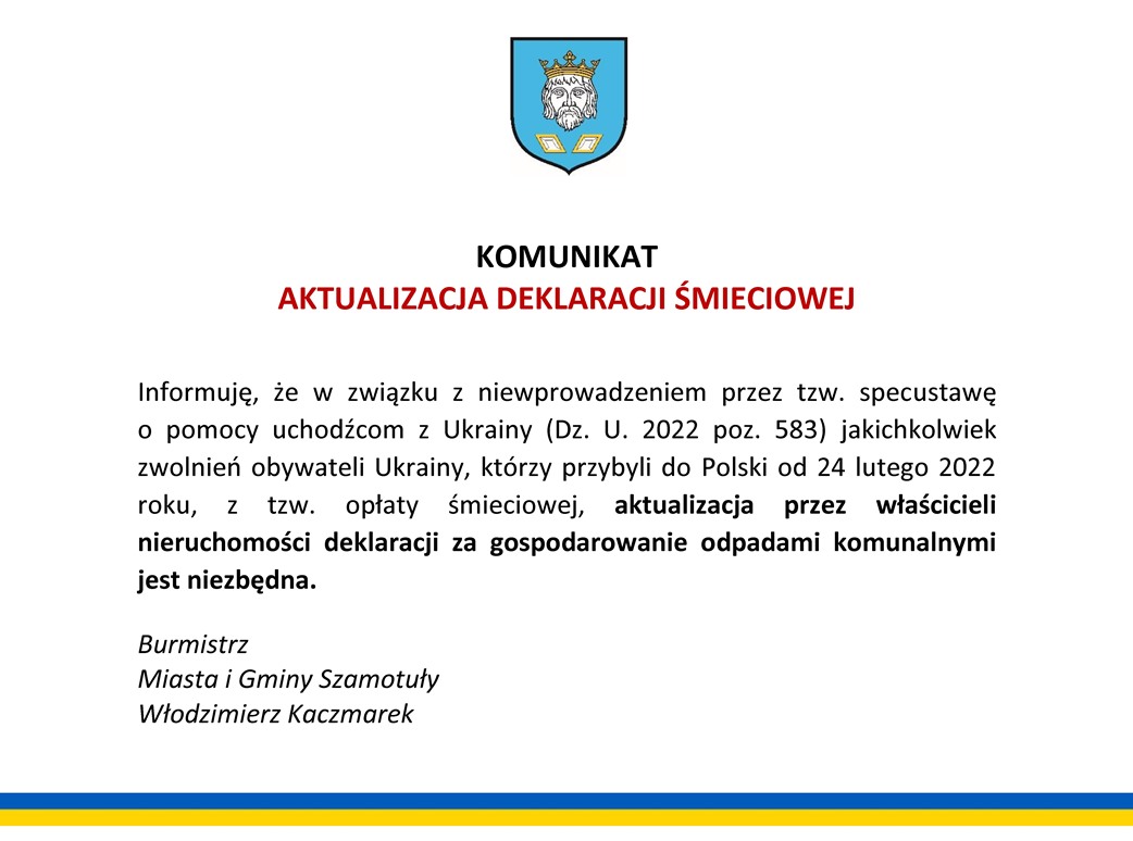 Grafika - Komunikat Burmistrza