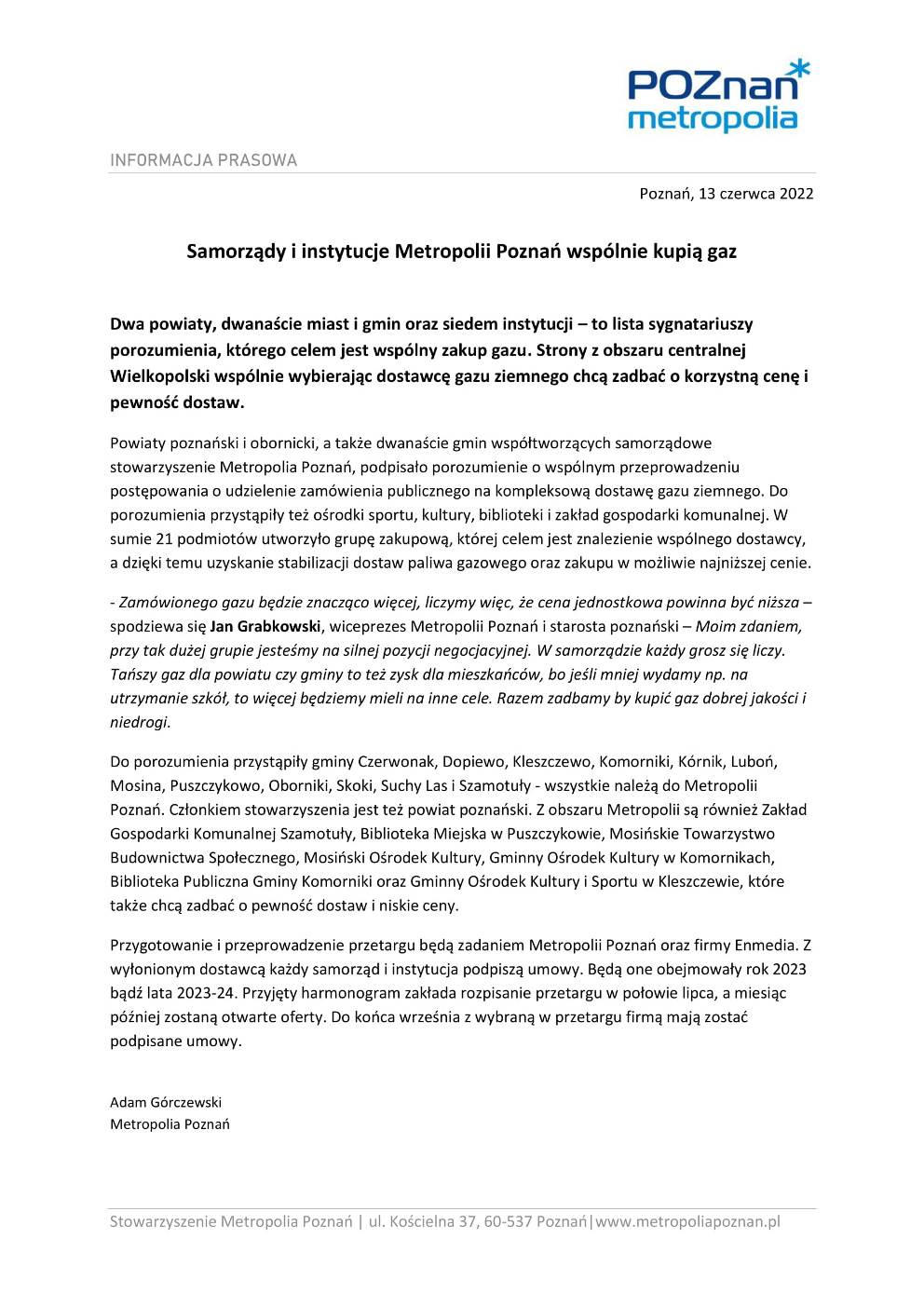 Informacja Prasowa