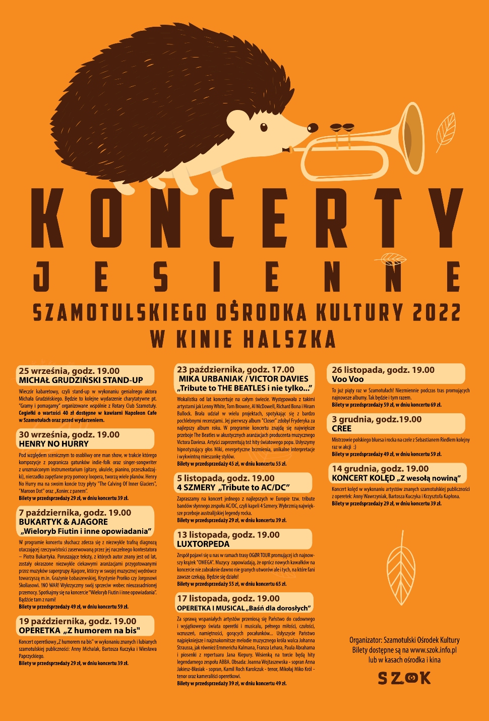 Plakat - Jesienne Koncerty SzOK Plakat - Jesienne Koncerty SzOK
