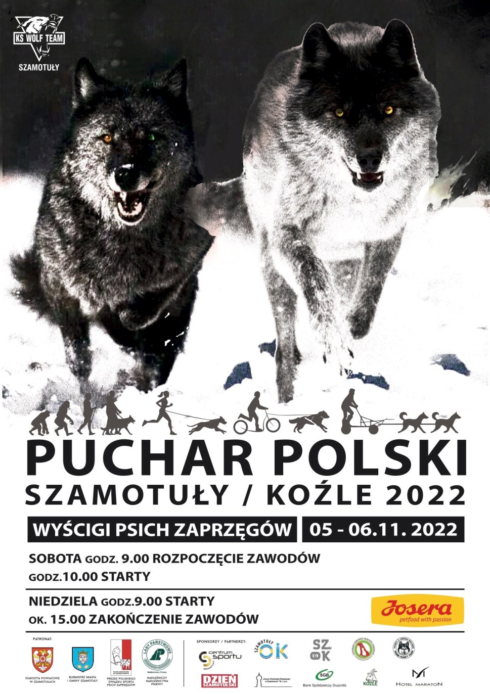 Plakat - Puchar Polski - Wyścigi Psich Zaprzęgów