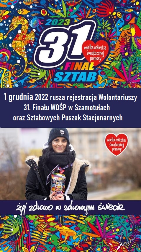 Grafika - Rejestracja wolontariuszy WOŚP