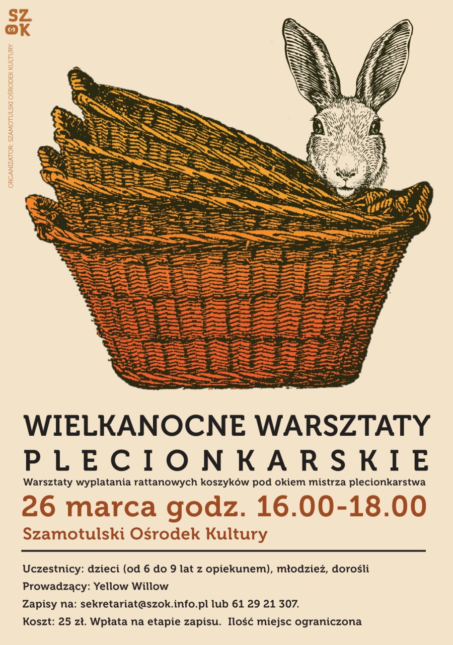 Plakat - Wielkanocne warsztaty plecionkarskie Plakat - Wielkanocne warsztaty plecionkarskie