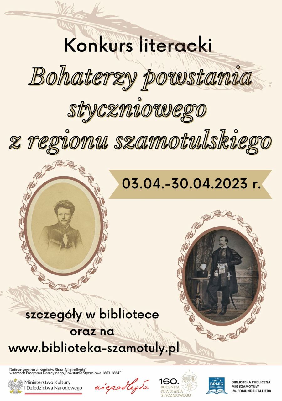 Plakat - Konkurs Literacki w Bibliotece