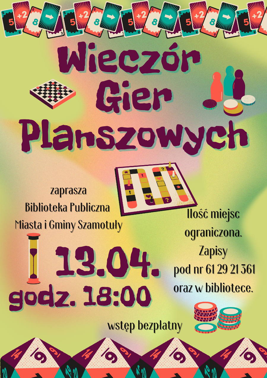 Plakat - Wieczór Gier Planszowych