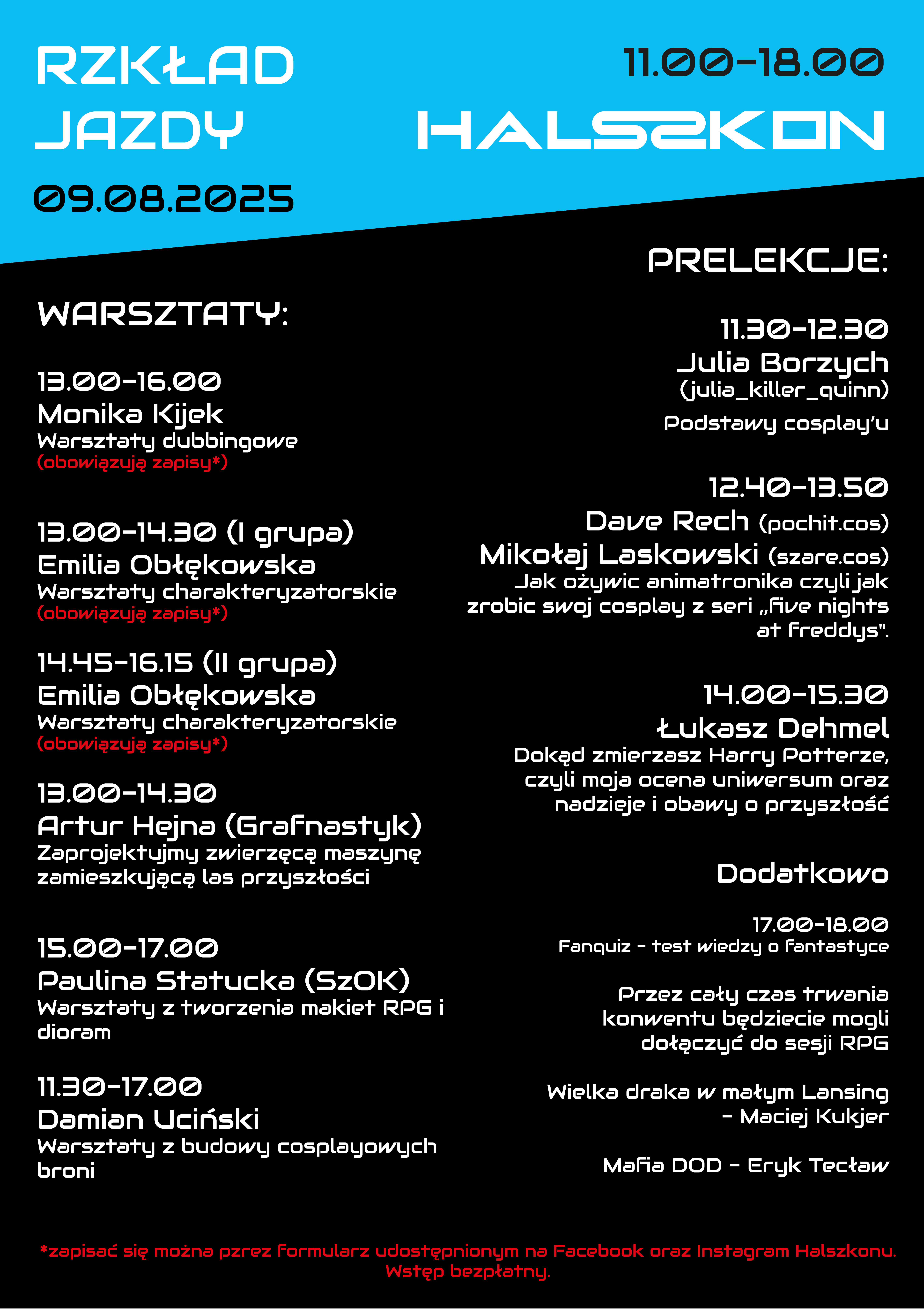 prelekcje i&nbsp;warsztaty festiwalowe