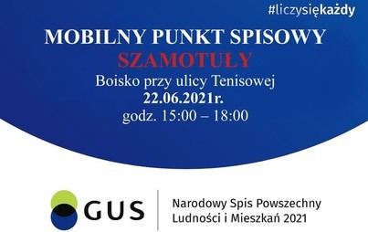 Zdjęcie do Mobilny Punkt Spisowy w Szamotułach &ndash; boisko przy ulicy Tenisowej!