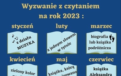 Zdjęcie do BIBLIOTECZNE WYZWANIE Z CZYTANIEM