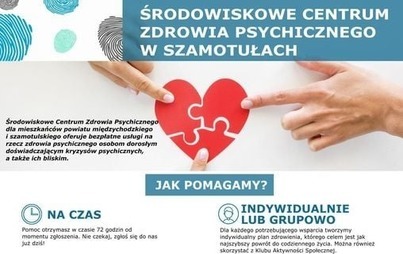 Zdjęcie do ŚRODOWISKOWE CENTRUM ZDROWIA PSYCHINCZEGO W SZAMOTUŁACH