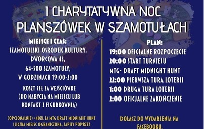 Zdjęcie do PIERWSZA CHARYTATYWNA NOC PLANSZ&Oacute;WEK W SZAMOTUŁACH