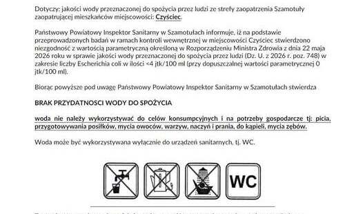 ⚠️ WAŻNE! DWA KOMUNIKATY DOTYCZĄCE JAKOŚCI WODY!
